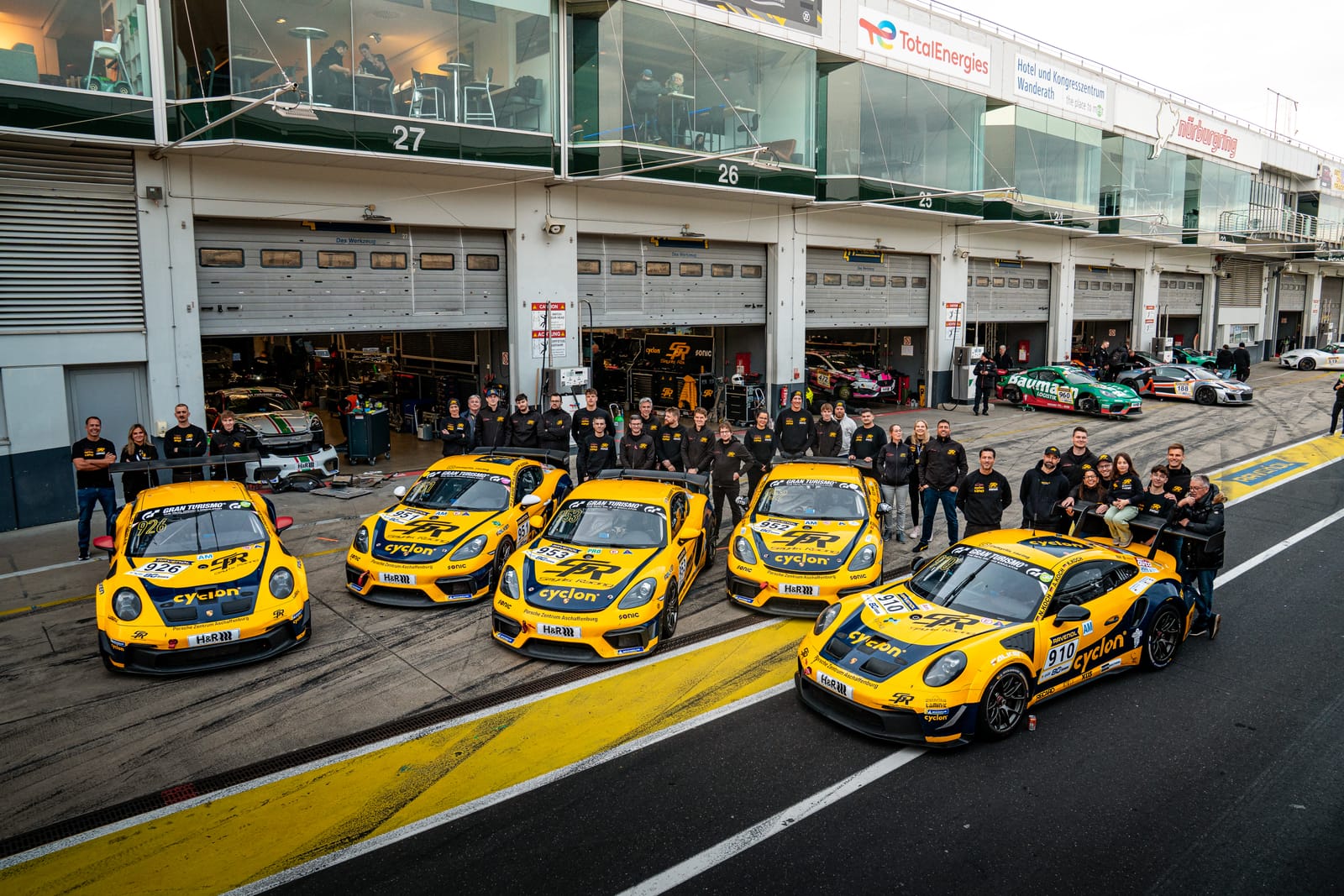 The Smyrlis Racing team with its cars